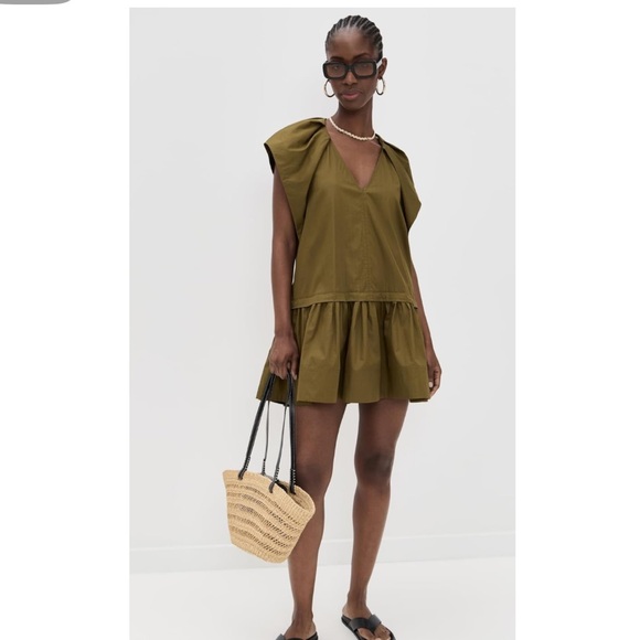 A.L.C. Dresses & Skirts - A.L.C. Embress cotton  Mini Dress - Olive Green